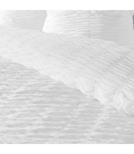 Parure de Lit 3 Pièces Plissia 240x220cm Blanc