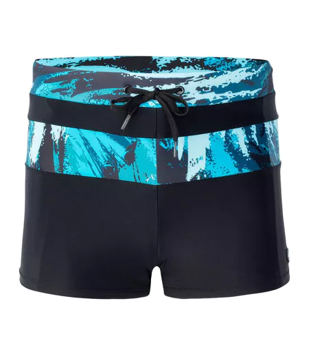 Short De Bain Tahu Homme Noir Turquoise Aquawave
