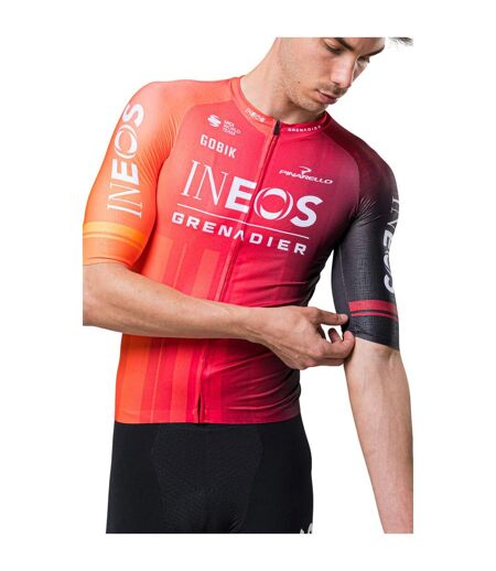 Mens Full Zip Short-sleeved Cycling Jersey Red Castore