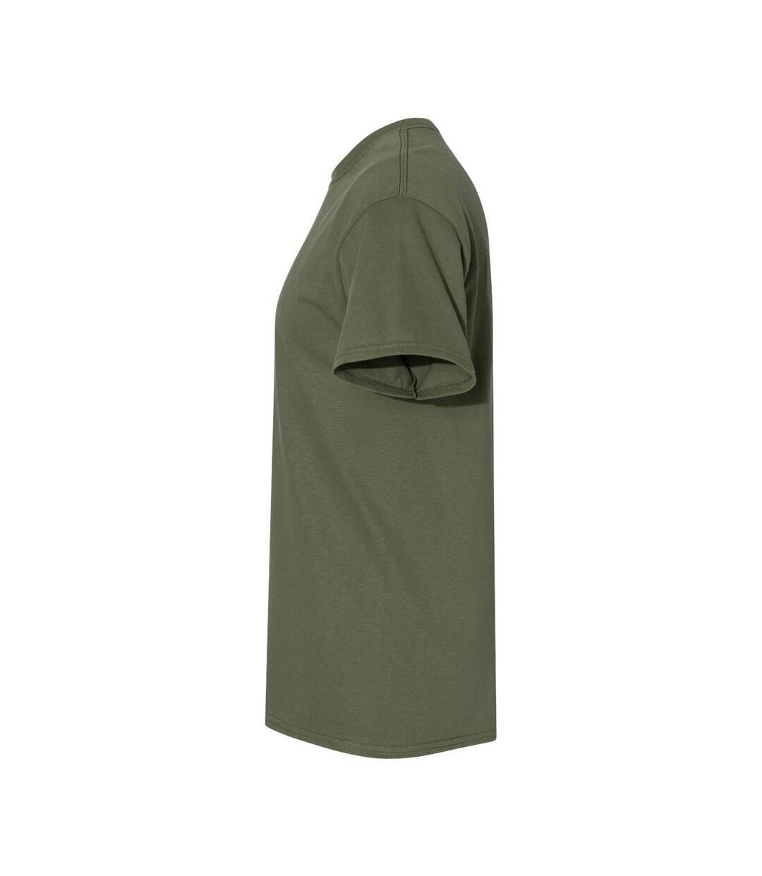 Mens Heavy Cotton T-shirt Military Green Gildan-3