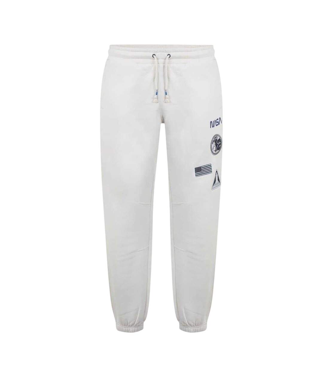 Mens Washed  Slim Joggers Off White NASA-1