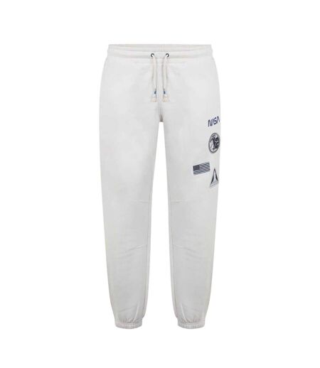 Mens Washed  Slim Joggers Off White NASA