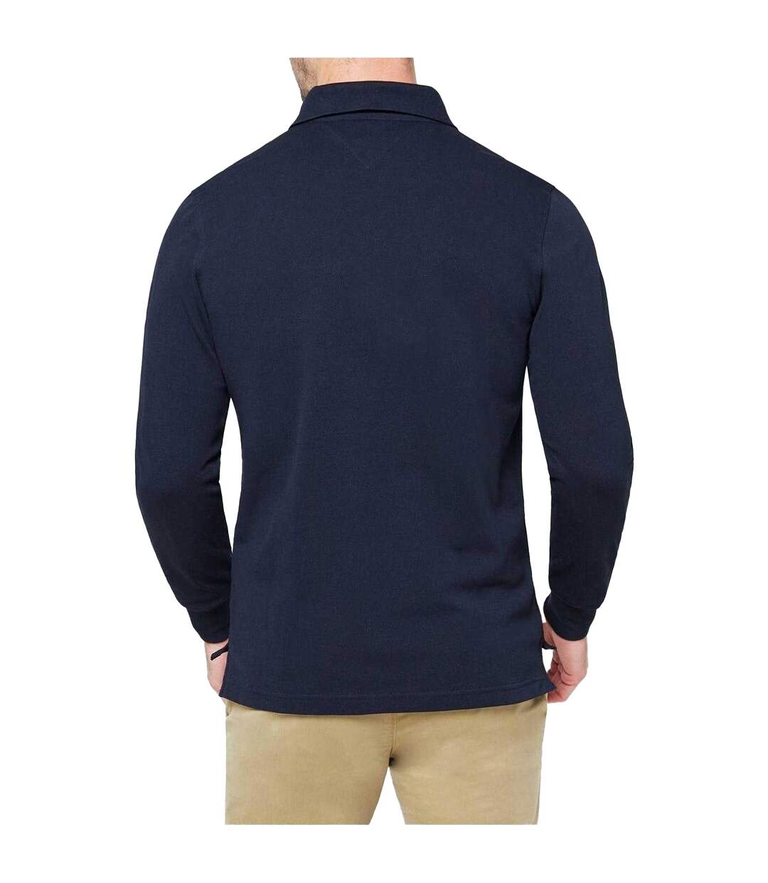Polo Manches Longues Motif/style Logo Homme Bleu Ciel Tommy Hilfiger-3