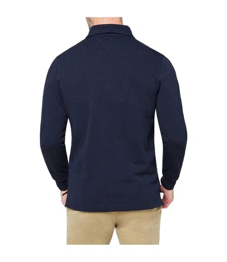 Polo Manches Longues Motif/style Logo Homme Bleu Ciel Tommy Hilfiger
