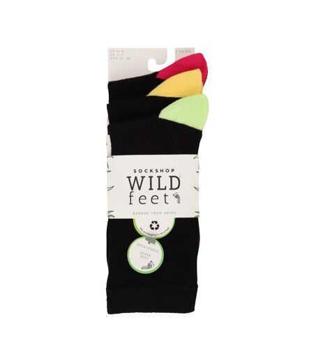 3 Paires - Chaussettes Bambou Unies Originales Couleur