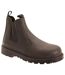 Grafters Mens Grinder Safety Twin Gusset Leather Dealer Boots (Brown) - UTDF746
