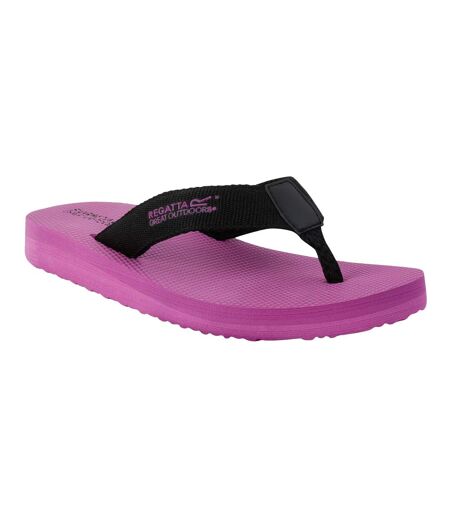 Tongs catarina femme noir / violet Regatta