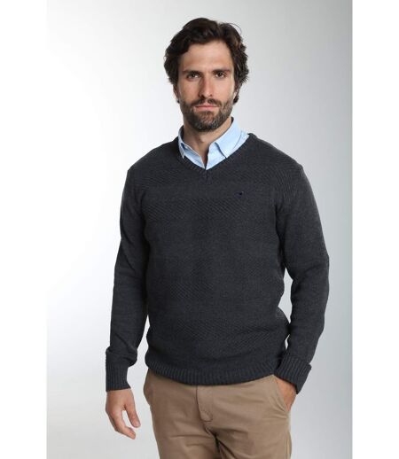 Pull col v  en coton LUCKY