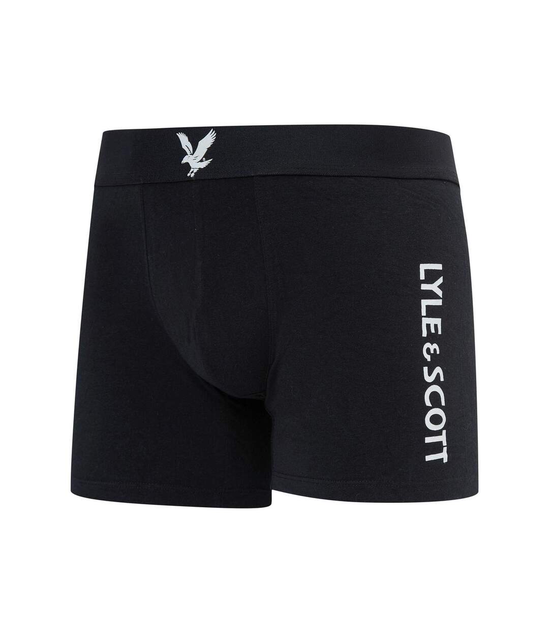 Pack Of 3  Mens Jonathan Boxer Shorts  Black Lyle & Scott-4