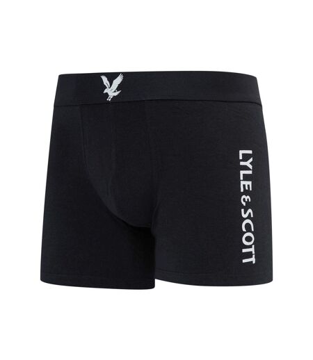 Pack Of 3  Mens Jonathan Boxer Shorts  Black Lyle & Scott