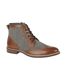 Roamers Mens Herringbone Leather Ankle Boots (Tan) - UTDF2015
