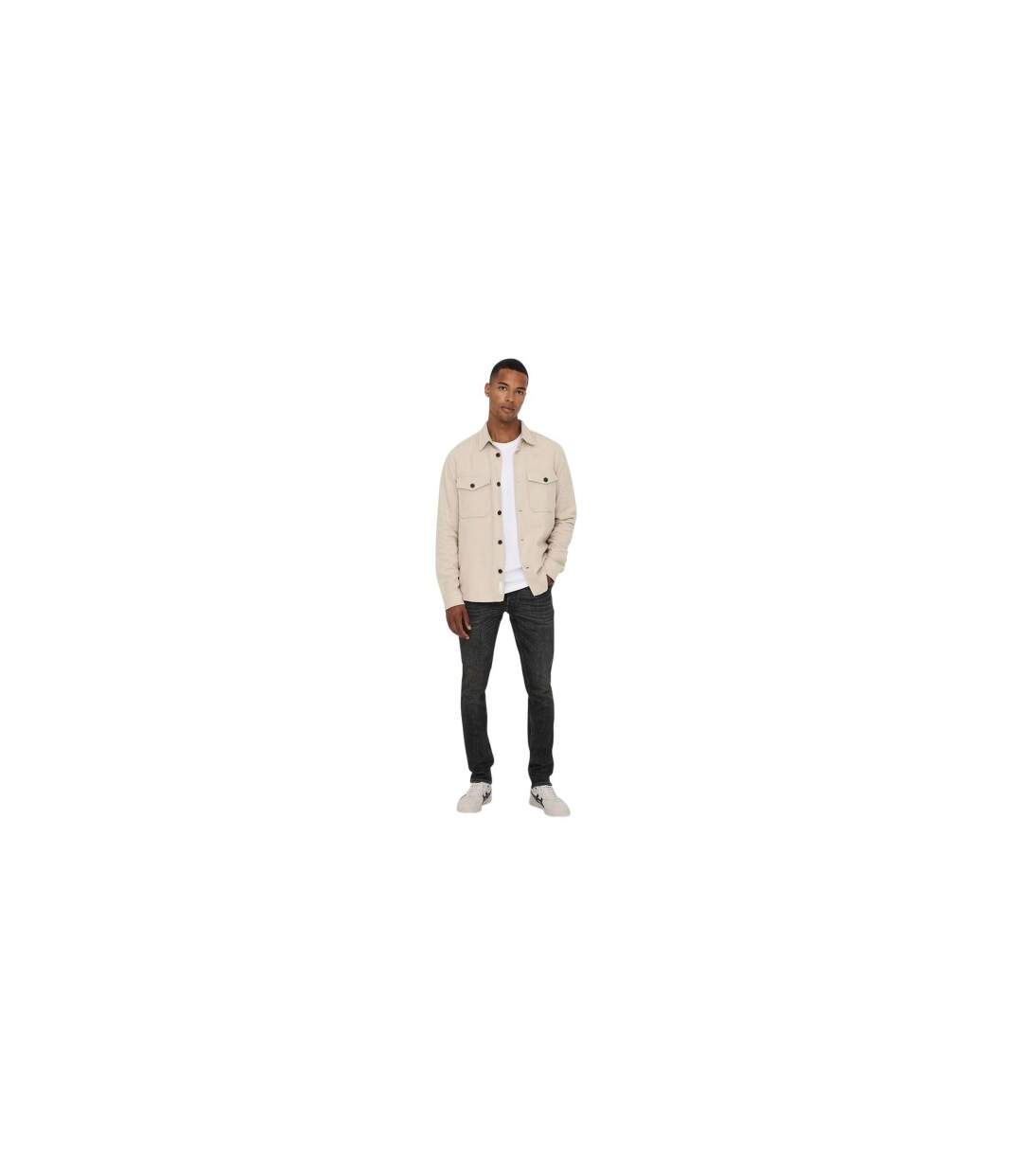 Mens 5 Pockets Slim Jeans Black Only-1