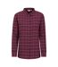 Womens/ladies Balsam Brushed Flannel Longline Shirt Burgundy Mountain Warehouse-1