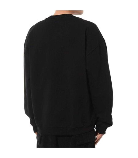 Mens Double Destroyed Logo Sweatshirt Black Diesel