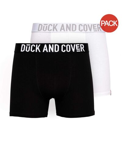 Pack of 2  Mens salton boxer shorts  black/white Duck and Cover