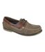 Mens Nubuck Boat Shoes Brown Rdek-1
