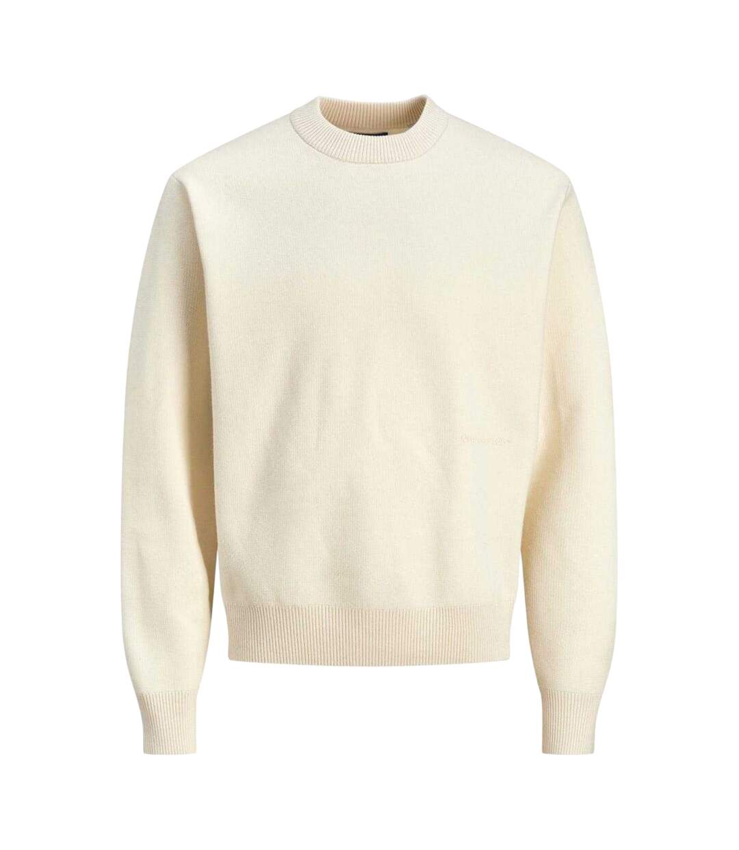 Mens Crew Neck Regular Long-sleeved Jumper Sea Salt Jack And Jones-1