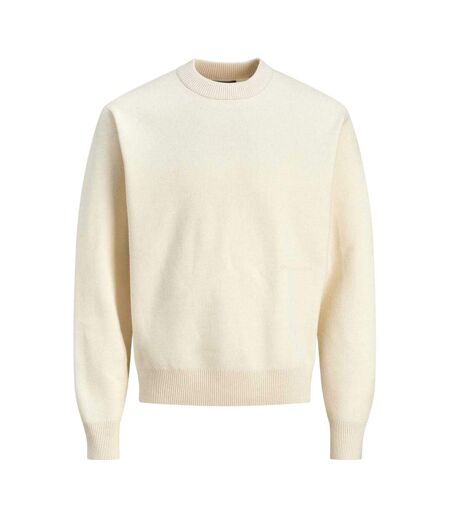 Mens Crew Neck Regular Long-sleeved Jumper Sea Salt Jack And Jones
