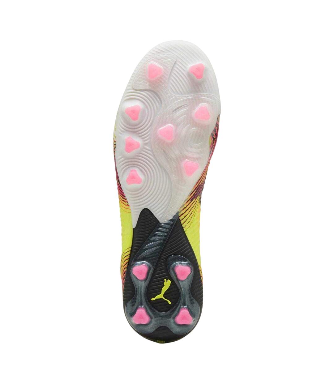 Womens/ladies Future 8 Ultimate Wavy Lines Firm Ground Football Boots Yellow Puma-4