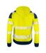 Projob Mens Hi-Vis Long Cuff Hooded Jacket (Yellow/Navy) - UTUB782