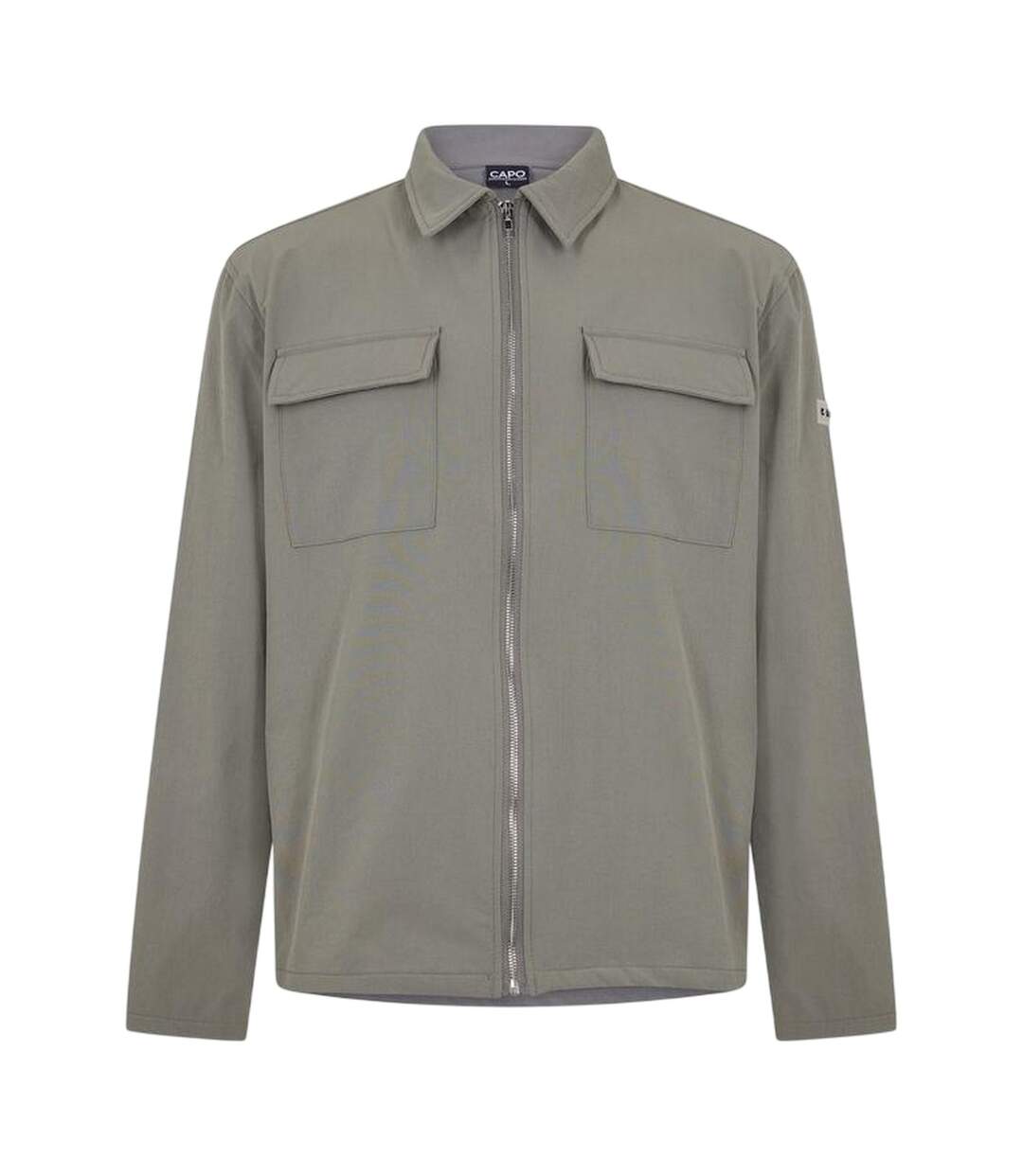 Mens Double Pocket Utility Jacket Light Grey Capo-1