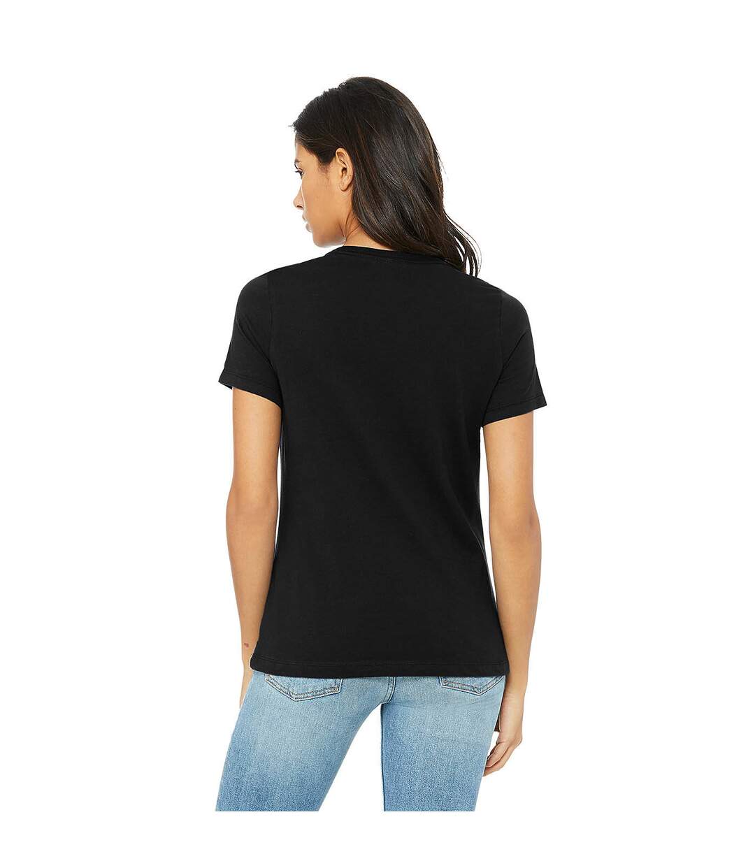 T-shirt femme noir Bella + Canvas-2