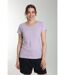 Tee shirt col rond manches courtes femme Marine Orchid Bloom(Violet) | Gerard Pasquier-1