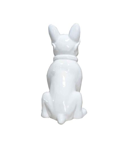 Sculpture Design Chien Dude 37cm Blanc