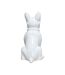 Sculpture Design Chien Dude 37cm Blanc-2