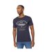 Pack Of 5  Mens College Theme T-shirt  Navy White Blue Grey Crosshatch-2