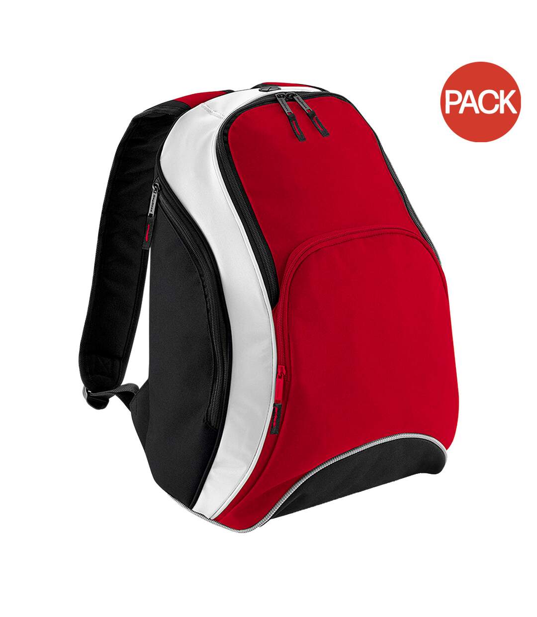 Lot de 2  Sac à dos 21 litres taille unique rouge/noir/blanc Bagbase-1