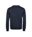Mens Ribbed Interlock Crew Neck Sweatshirt Navy Tee Jays-2