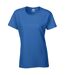 T-shirt À Manches Courtes Coupe Féminine Femme Bleu Roi Gildan-4