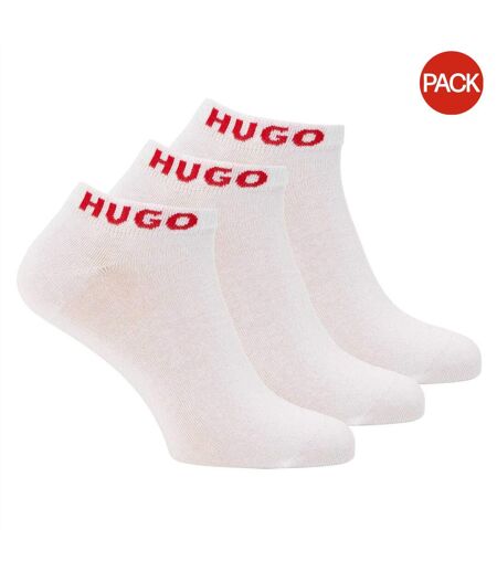 Pack Of 3  Mens Trainer Socks  White Boss