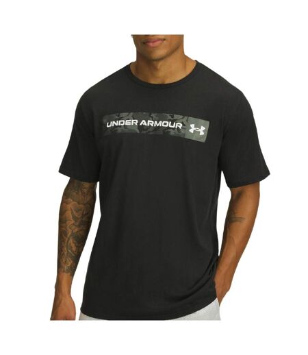T-shirt noir homme under armour camo chest stripe