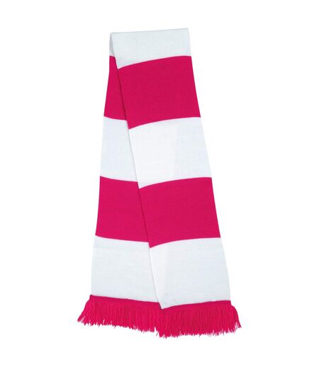 Team scarf one size fuchsia/white Result Winter Essentials