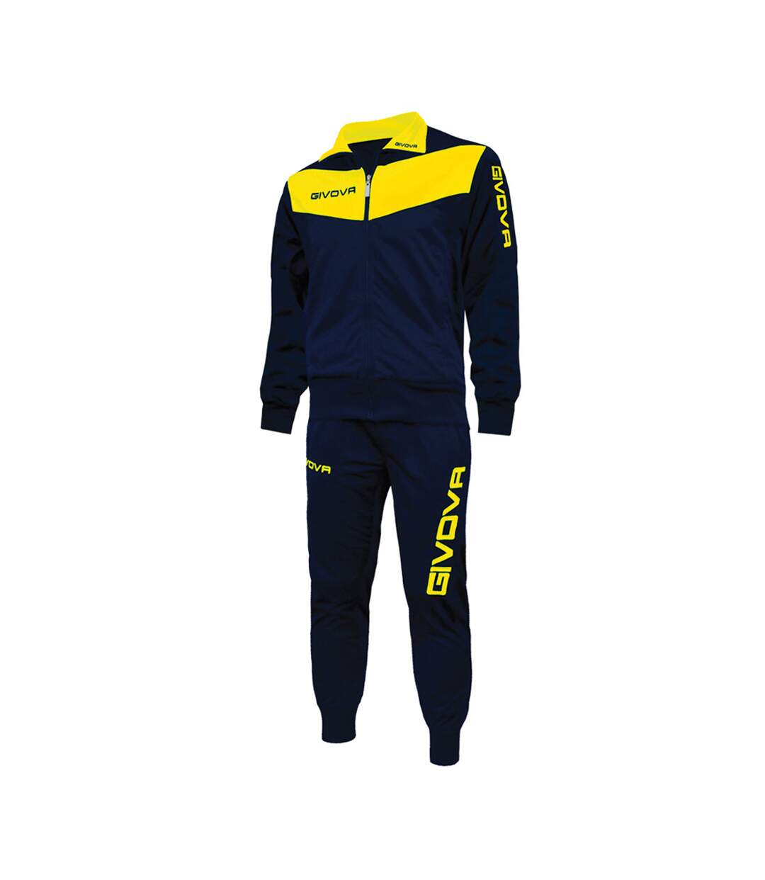 Ensemble De Survêtement Tuta Visa Homme Bleu Marine Jaune Givova-2