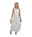 Robe Mi-longue Motif/style Floral Femme Bleu Glacier AX Paris-4