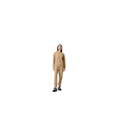 Womens/ladies Pique Crew Neck Sweatshirt Beige Lacoste