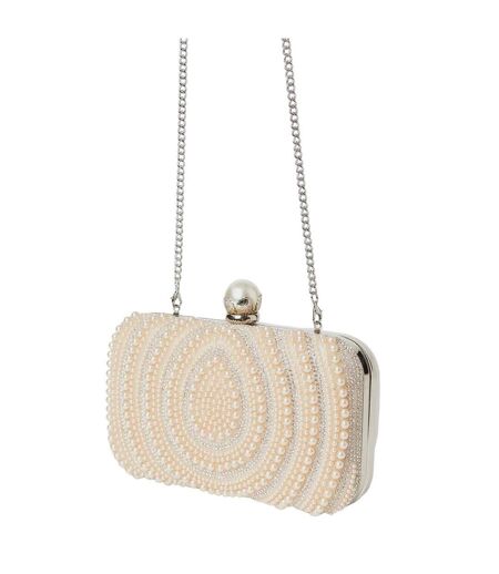 Womens/ladies theadora pearl & diamante clutch bag one size neutral Dorothy Perkins