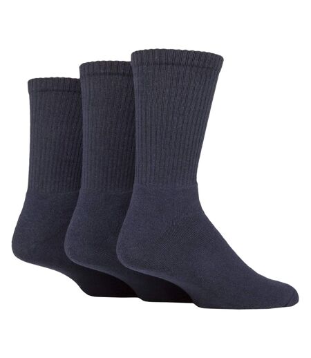 3 Pack Mens Plain Crew Sport Socks - Soft Cotton Everyday Athletic Socks