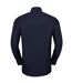 Russell Collection Mens Oxford Easy-Care Tailored Long-Sleeved Shirt (Bright Navy)