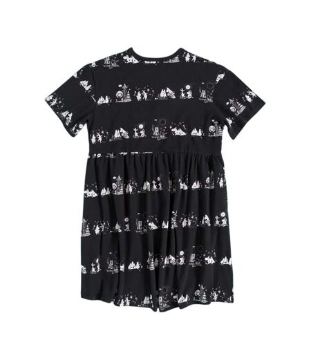 Robe Motif/style Imprimé Intégral Femme Noir Moomin