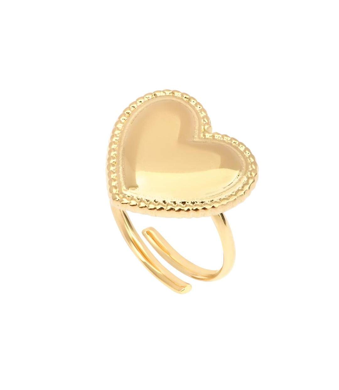 Bague cœur doré femme clio blue ba0015-1