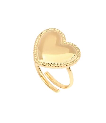 Bague cœur doré femme clio blue ba0015