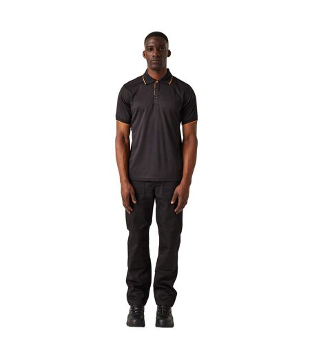 Polo Navigate Homme Noir Orange Vif Regatta