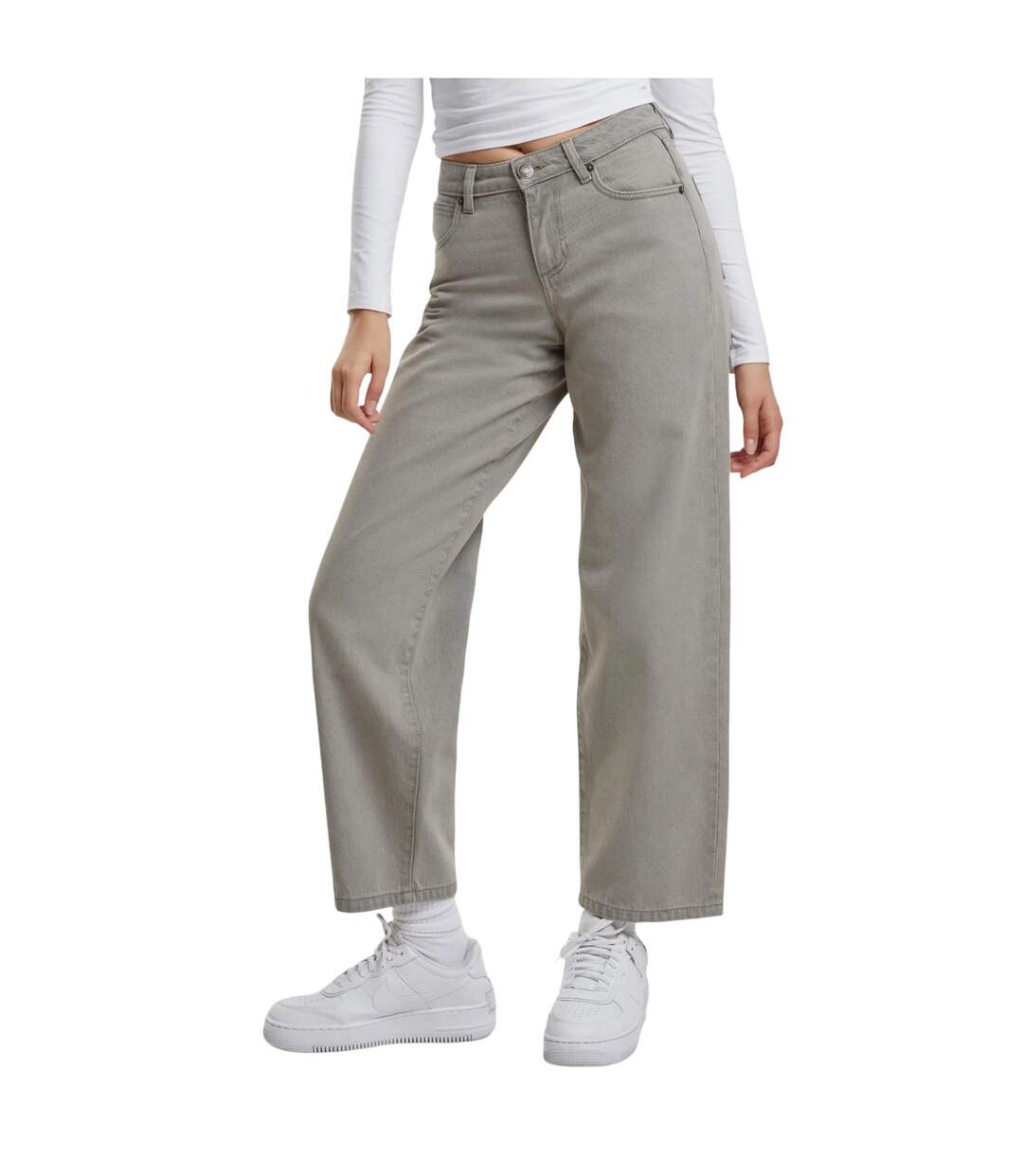 Womens/ladies 90´s mid rise jeans lighter dirty washed Urban Classics-1