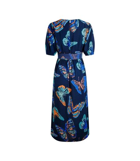 Robe Mi-longue Dilsha Femme Bleu Foncé Weird Fish