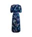 Robe Mi-longue Dilsha Femme Bleu Foncé Weird Fish-2