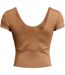 Womens/ladies Meridian Fitted T-shirt Brown Under Armour-3